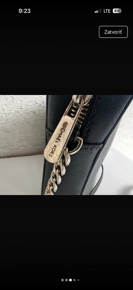 Cierna kozena michael kors kabelka crossby koza, michael kors