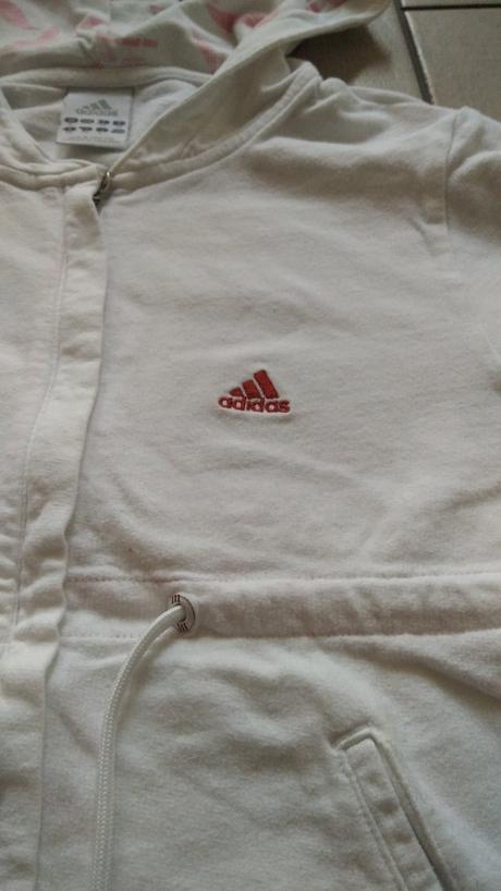 Biela mikina, adidas,176