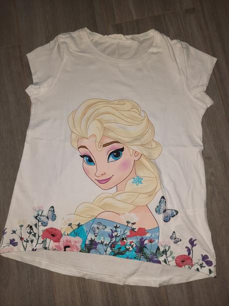 Bavlnene tricko elsa frozen, h&m,134