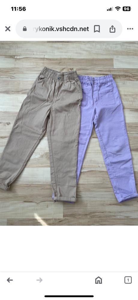 2 x dievčenské rifle veľ.134, takko,134