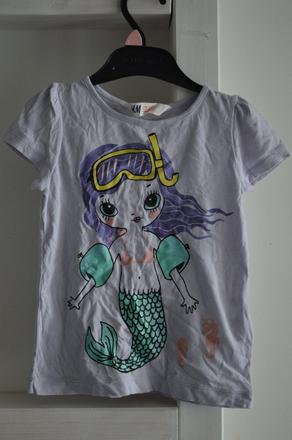 Tričko morská panna 98/104, h&m,98