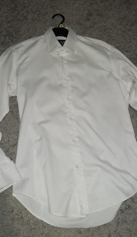 Spoločenská biela košeľa s, s