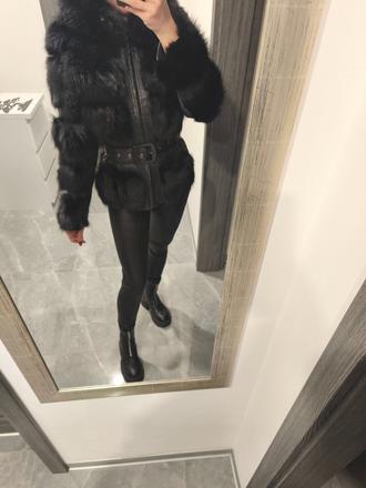 Kozeny kabat s pravou kozusinou, s