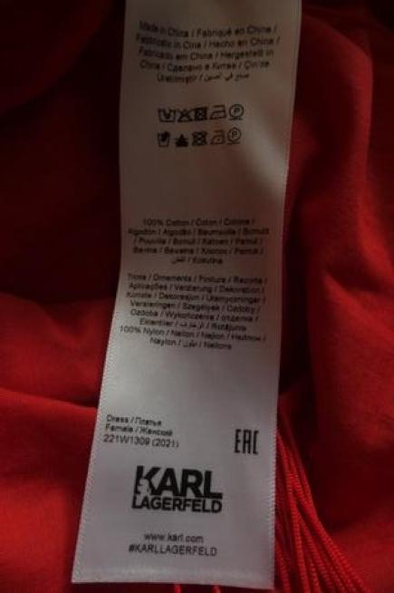 Karl lagerfeld luxusne madeirove cervene letne m/l, l
