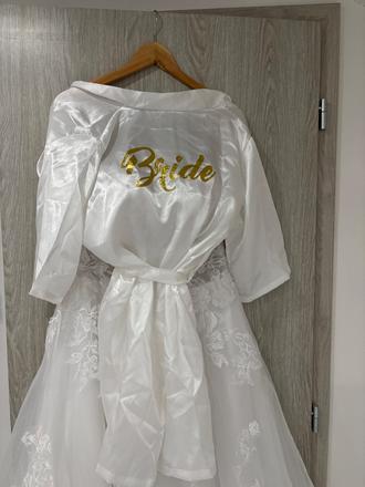 Svadobné šaty vyšívané,svadobný župan,doplnky, 38