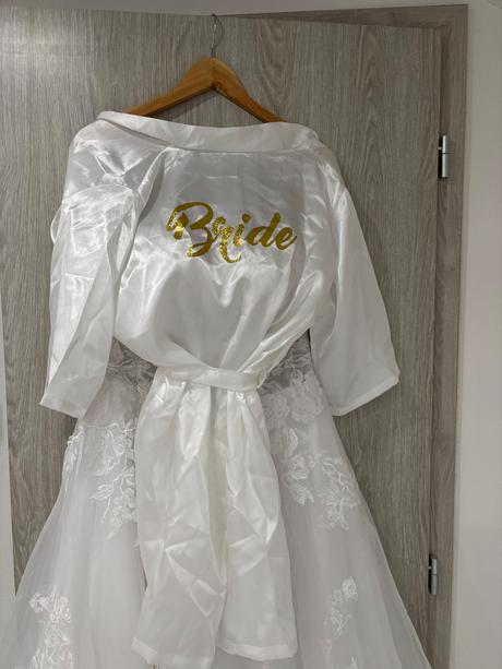 Svadobné šaty vyšívané,svadobný župan,doplnky, 38