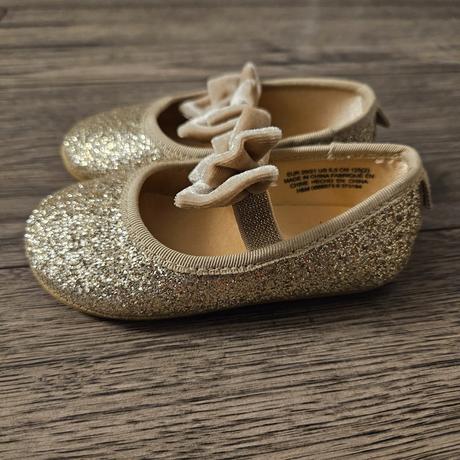 Trblietkové balerínky zlaté h&m 20/21, h&m,20