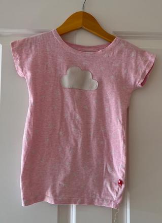 Bledoružové bavlnené šaty, pískacie, 86, 86