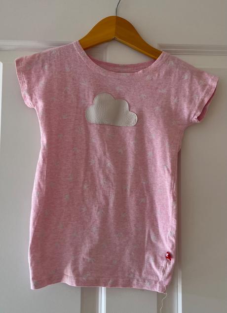 Bledoružové bavlnené šaty, pískacie, 86, 86