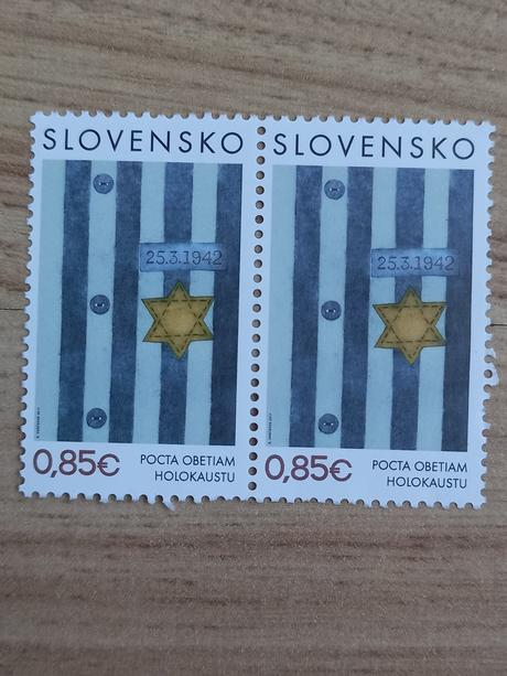 Poštová známka pocta obetiam holokaustu,