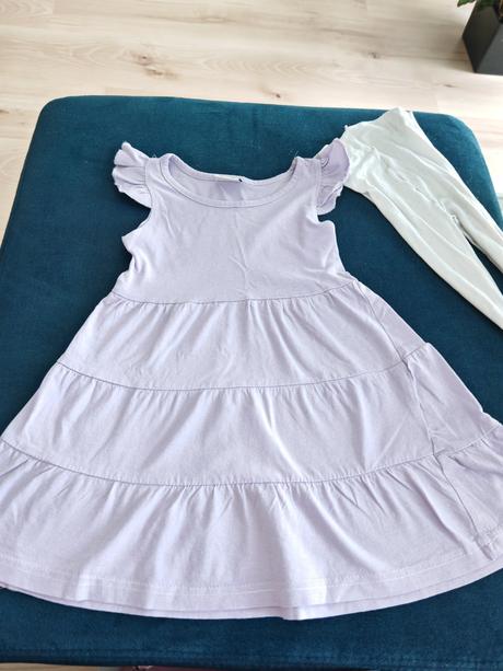 Bledofialove šatocky +pančušky silonky, gate,98