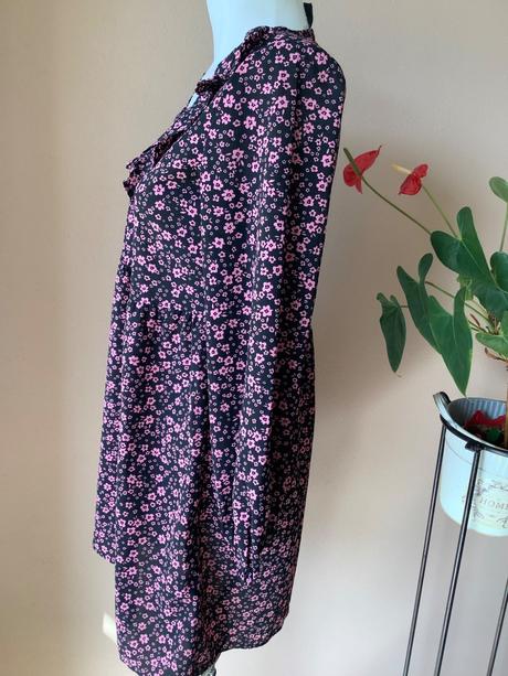 Kvietkovane romanticke šaty, h&m,xs