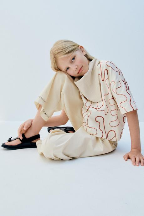 Štepované popelínové nohavice zara 152cm, zara,152