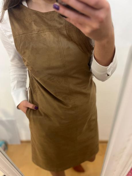 Šaty imitácia brúsenej kože, l