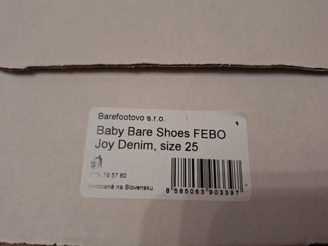 Barefoot sandálky baby bare, baby bare shoes,25