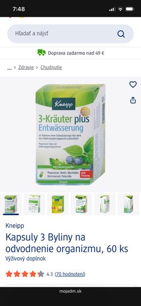 Skúsenosti s produktmi Kneipp a Forfemina Slim na odvodnenie