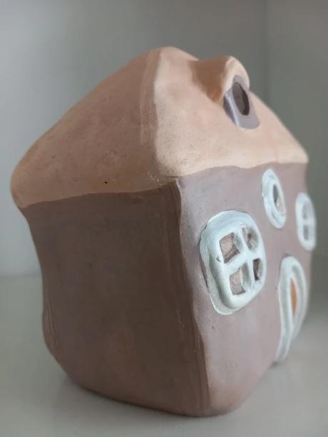 Sada 3ks keramické domčeky na sviečku,