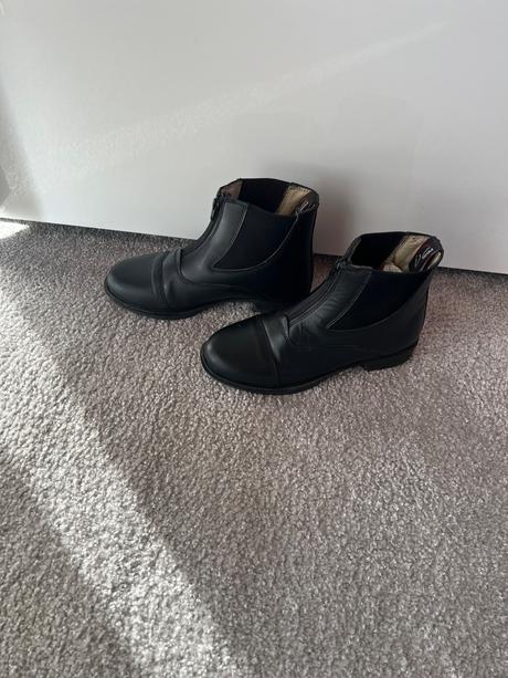 Kožené jazdecké topánky so zipsom hkm, 36