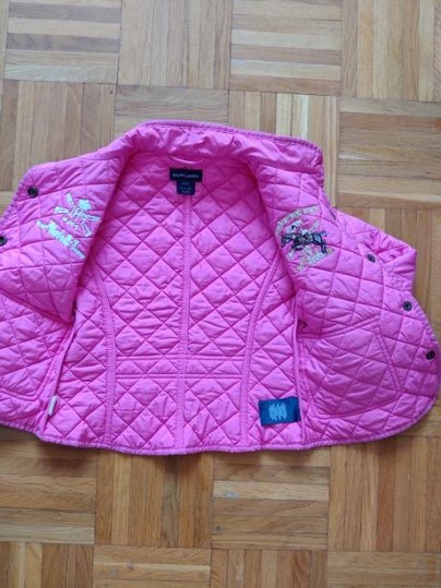 Ralph lauren krasna presivana dievcenska bunda 7r, ralph lauren,122