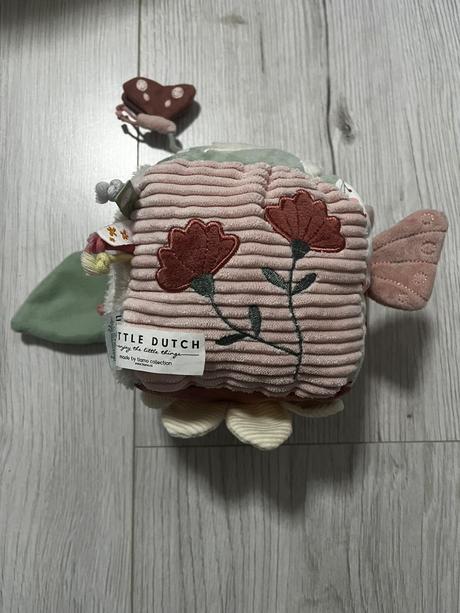 Little dutch plyšová kocka kvety a motýle, 
