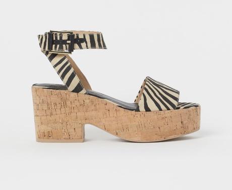 Sandálky na platforme, safari, h&m,35