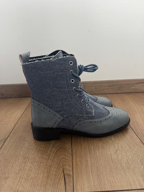 Šnurovacie denim topánky, 38