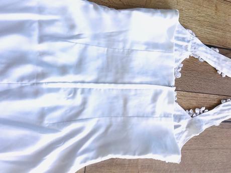 Biele šaty krátke, s