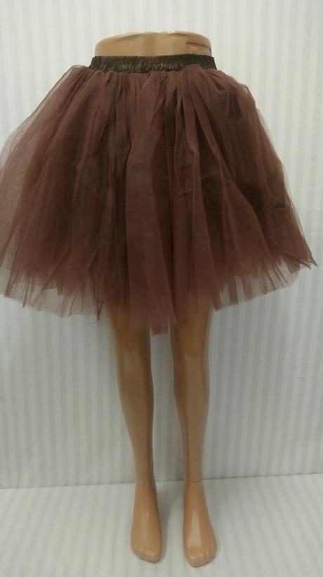 Dámska tmavo hnedá 6 vrstvová tylová sukňa, s,m,l, l / m / s