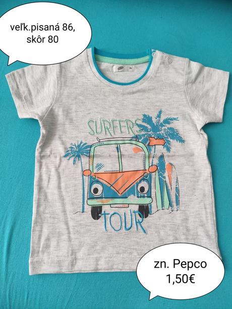 Nové nenosené tričko, pepco,80