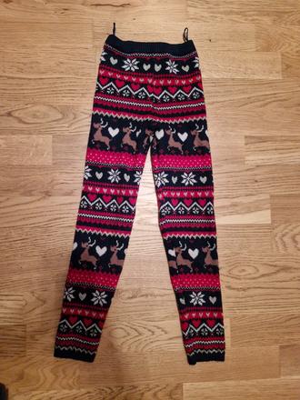 Dievčenské vianočné pletené legíny, h&m,128