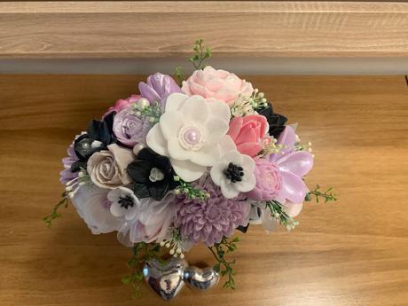 Mydlova kytica v mušli keramika, 