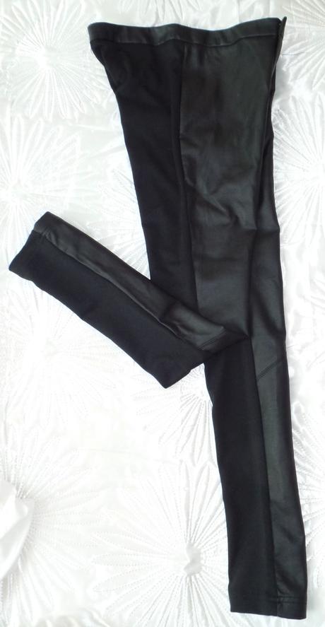 Nohavice kombinovane s koženkou, 38