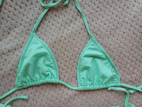 Rebrované tyrkysové 2 dielne bikiny, sinsay,l