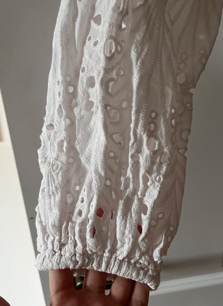 Biela madeirová bavlnená blúzka, c&a, xs/34, c&a,xs