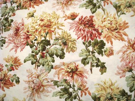 Bavlnená látka - chryzantémy,