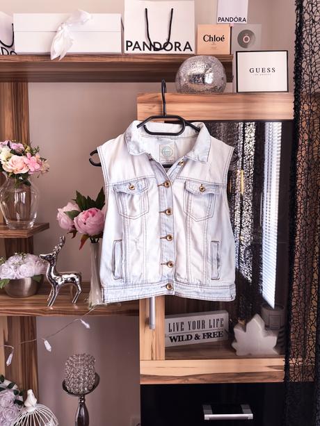 Jeansová vesta bershka, bershka,s