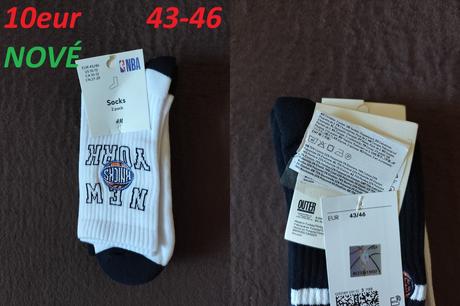 Ponožky dlhé nba new york knicks, h&m,39 / 42