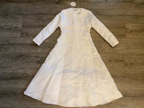 Luxusne slavnostne saty s bolerkom zn. kommunion, 152