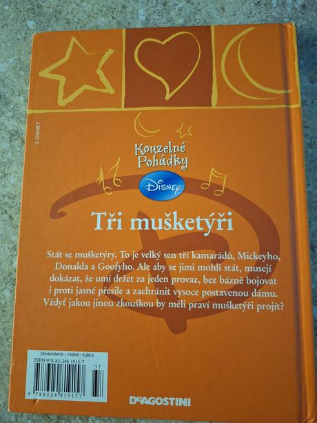 Kniha disney tři musketyri,
