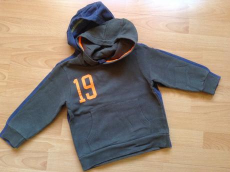 Modro-sivá mikinka "19", 5-6r., next,116