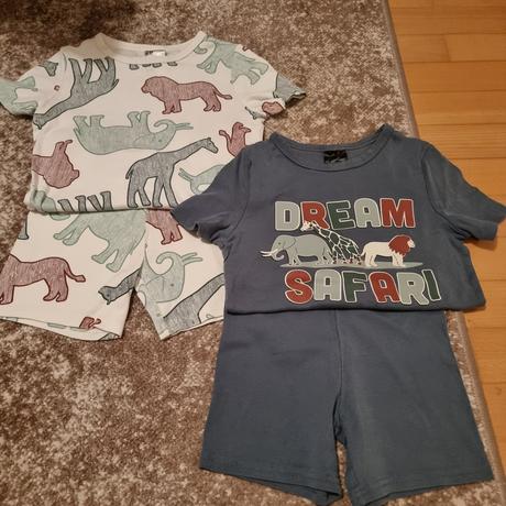 Dvojset pyzamiek kratkych 134/140, h&m,140