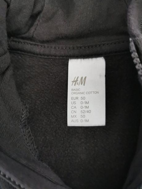 Zavinovacie tričiko sivé a čierna bunda s kapucňou, h&m,50