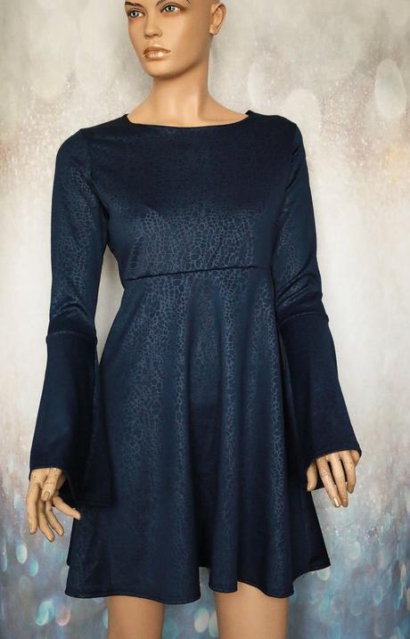 Midi šaty tmavomodré, xl