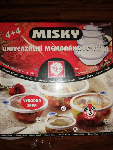 Misky s membránovými vrchnákmi, 