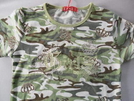 Dievčenské maskáčové tričko 110/116, lusa,110