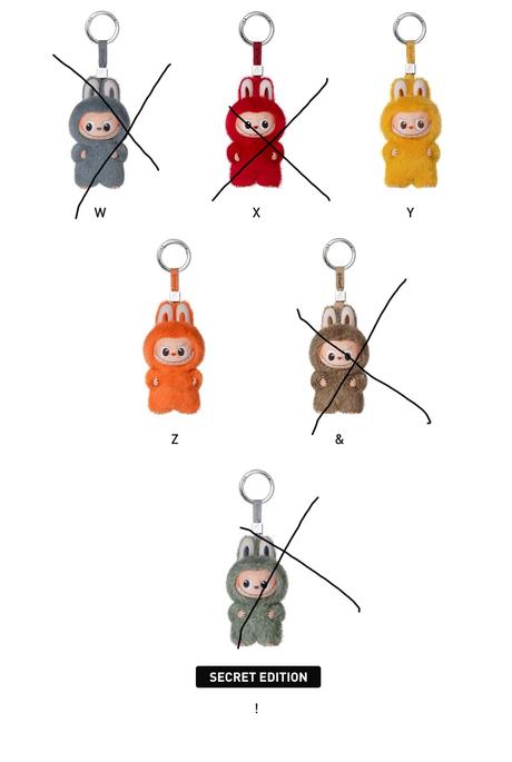 Prave labubu- rôzne farby séria pin for love,