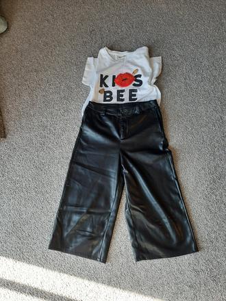 Koženkové 3/4 nohavice, reserved,152