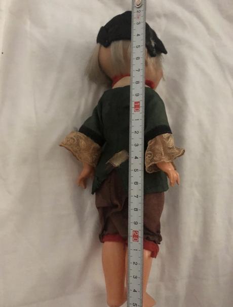 Stara babika hracka antik doll rozmer podla foto s,
