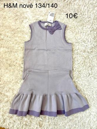 Letný komplet sukňa a top 134/140, h&m,134
