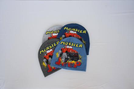Detská bavlnená čiapočka monster, 56 - 158